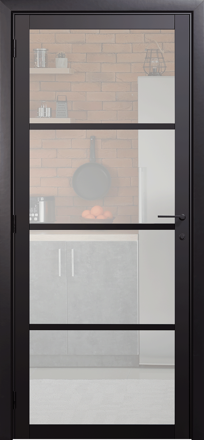 Steel Look binnendeur Model 1004 (mat glas)